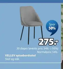 JYSK VELLEV spisebordsstol tilbud