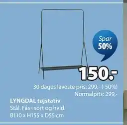 JYSK LYNGDAL tøjstativ tilbud