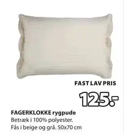 JYSK FAGERKLOKKE rygpude tilbud
