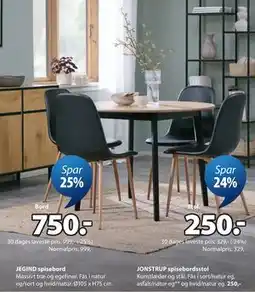 JYSK JEGIND spisebord tilbud