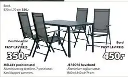 JYSK JERSORE havebord tilbud