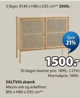 JYSK SALTVIG skænk tilbud