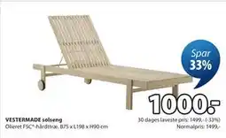 JYSK VESTERMADE solseng tilbud