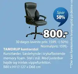 JYSK TAMDRUP kontorstol tilbud