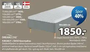 JYSK FJELNA F + EKSO boxmadras tilbud