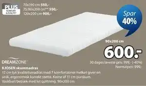 JYSK KJOSEN skummadras tilbud