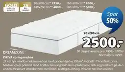JYSK DRIVA springmadras tilbud