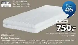JYSK LILLELV skummadras tilbud