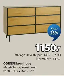 JYSK ODENSE kommode tilbud