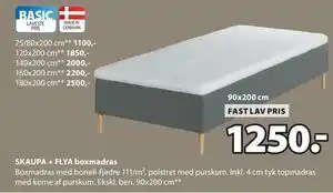 JYSK SKAUPA + FLYA boxmadras tilbud