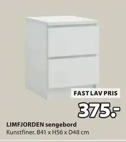 JYSK LIMFJORDEN sengebord tilbud