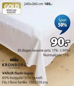 JYSK VANJA fladt lagen tilbud