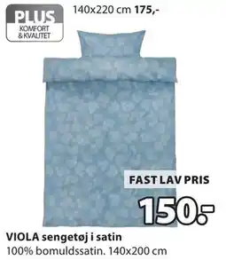 JYSK VIOLA sengetøj i satin tilbud