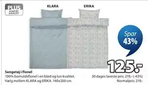 JYSK Sengetøj i flonel tilbud