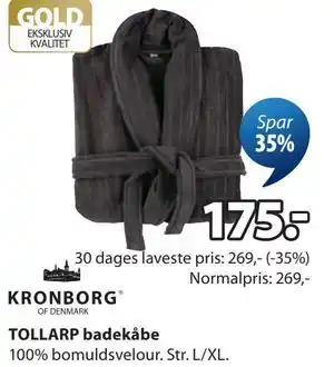 JYSK TOLLARP badekåbe tilbud