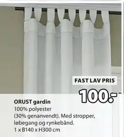JYSK ORUST gardin tilbud