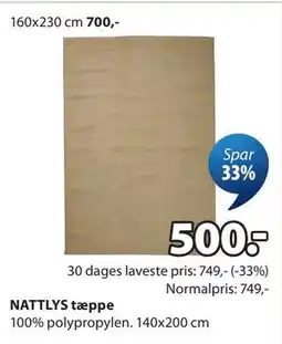 JYSK NATTLYS tæppe tilbud