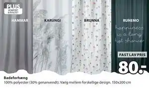 JYSK Badeforhæng tilbud