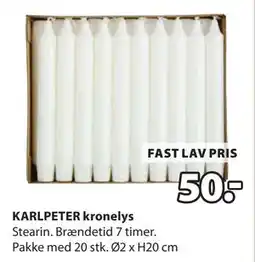 JYSK KARLPETER kronelys tilbud
