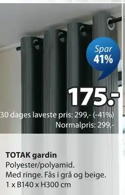 JYSK TOTAK gardin tilbud