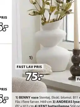 JYSK BENNY vase tilbud
