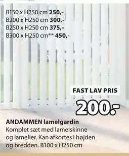 JYSK ANDAMMEN lamelgardin tilbud