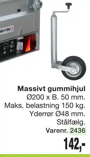 Harald Nyborg Massivt gummihjul tilbud