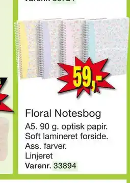 Harald Nyborg Floral Notesbog tilbud