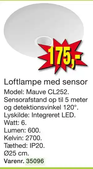 Harald Nyborg Loftlampe med sensor tilbud