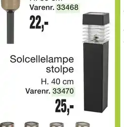 Harald Nyborg Solcellelampe stolpe tilbud