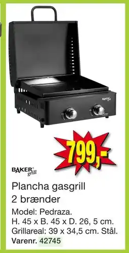 Harald Nyborg Plancha gasgrill 2 brænder tilbud