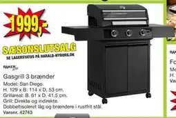 Harald Nyborg Gasgrill 3 brænder tilbud