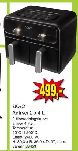 Harald Nyborg Airfryer 2 x 4 L tilbud