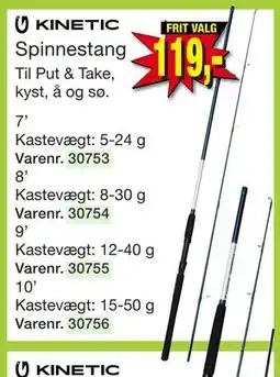 Harald Nyborg KINETIC Spinnestang tilbud