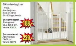Harald Nyborg Sikkerhedsgitter Presmonteret tilbud