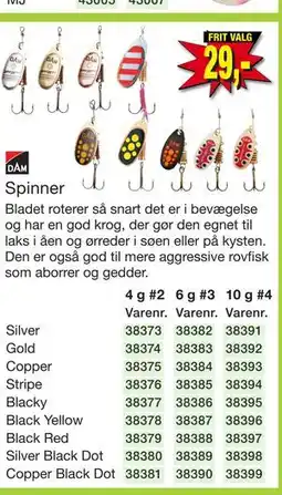 Harald Nyborg DAM Spinner tilbud