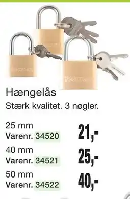 Harald Nyborg Hængelås tilbud
