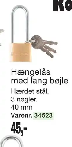 Harald Nyborg Hængelås med lang bøjle tilbud