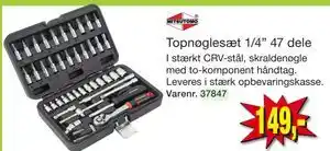 Harald Nyborg Topnøglesæt 1/4” 47 dele tilbud