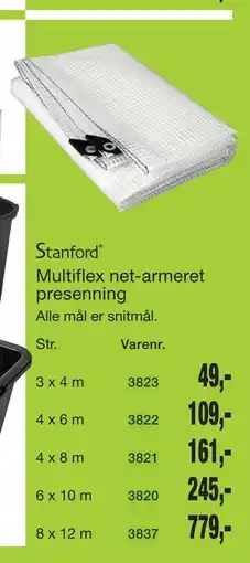 Harald Nyborg Stanford Multiflex net-armeret presenning tilbud