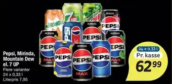 Fakta Tyskland Pepsi, Mirinda, Mountain Dew el. 7 UP tilbud