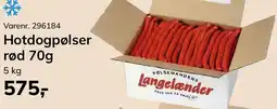 Dagrofa Food Service Hotdogpølser rød tilbud