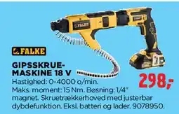 jem & fix GIPSSKRUE-MASKINE 18 V tilbud