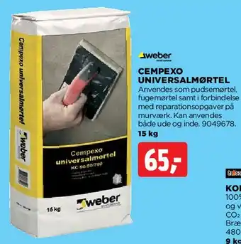 jem & fix Cempexo Universalmørtel tilbud