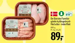 Føtex De Danske Familiegårde kyllingebrystfilet / inderfilet tilbud