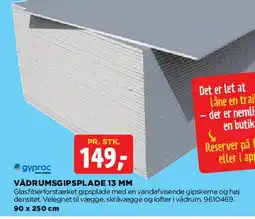 jem & fix Vådrumsgipsplade 13 mm tilbud