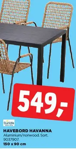 jem & fix Havebord Havanna tilbud