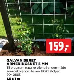 jem & fix Galvaniseret armeringsnet 5 mm tilbud