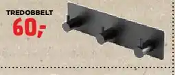 jem & fix Wall-mounted coat rack with 4 hooks tilbud