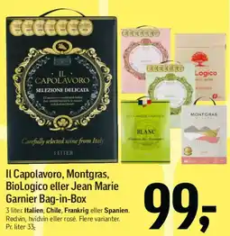 Føtex Il Capolavoro, Montgras, BioLogico eller Jean Marie Garnier Bag-in-Box tilbud